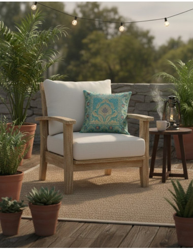 funda-cojin-turquesa-brillante-aves-etnico