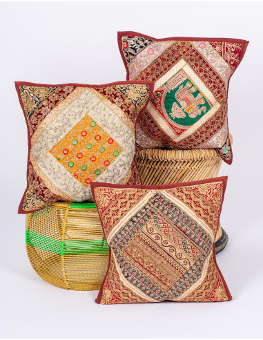 Boho terracotta cushion cover