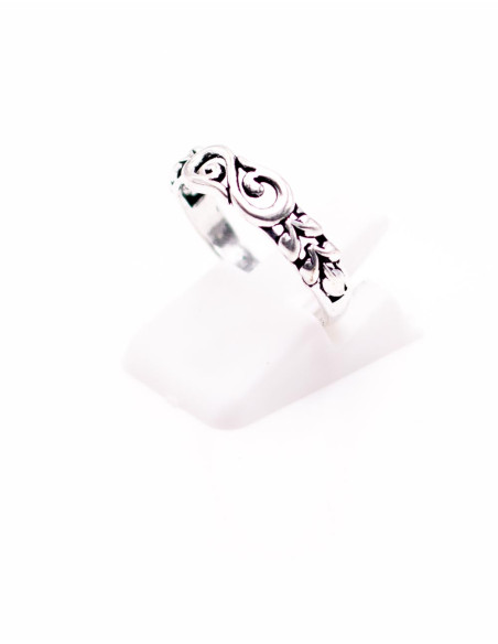 Silver spiral ring