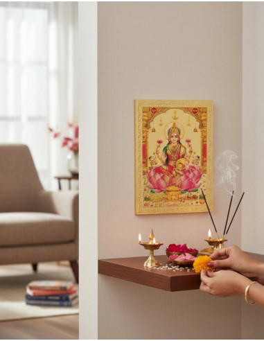 lamina-espiritual-india-lakshmi-carton-relieve