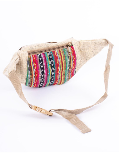 Ethnic hemp fanny pack