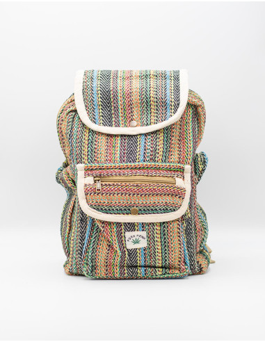 Ethnic hemp backpack