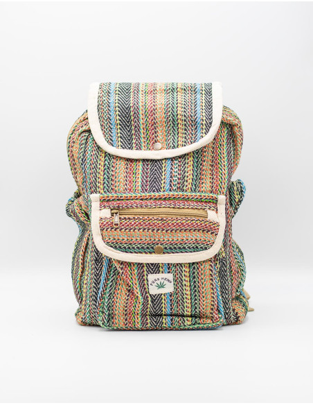 Ethnic hemp backpack