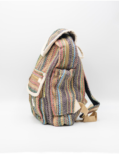 Ethnic hemp backpack