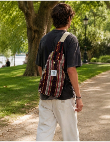 Colorful hemp backpack
