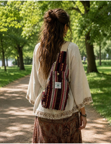 Colorful hemp backpack
