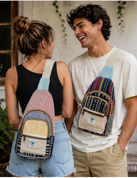 Boho hemp backpack