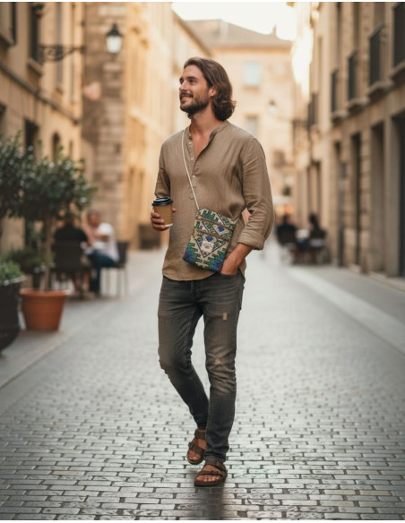 Handmade Hemp Ethnic Crossbody Bag – Wholesale Boho Accessory | Kimago
