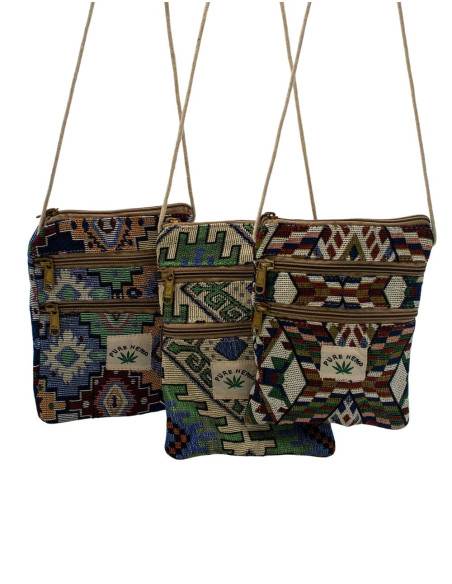 Handmade Hemp Ethnic Crossbody Bag – Wholesale Boho Accessory | Kimago