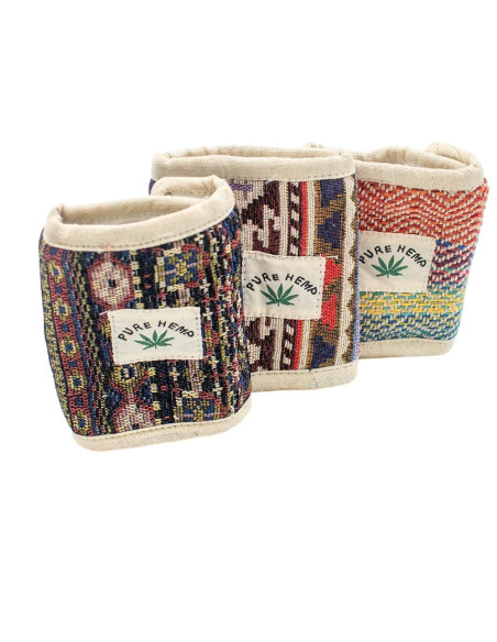 Unisex Handmade Hemp Wallet with Ethnic Prints | Kimago