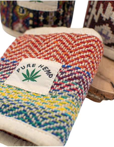 Unisex Handmade Hemp Wallet with Ethnic Prints | Kimago