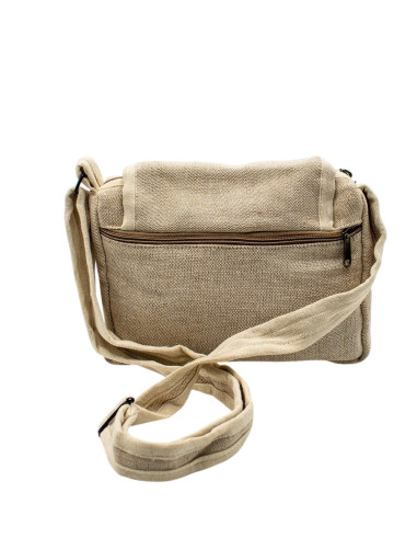 Unisex Hemp Shoulder Bag, Bone Color