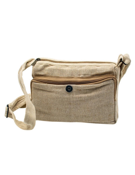 Unisex Hemp Shoulder Bag, Bone Color
