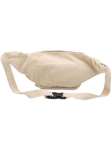 Boho Cotton Fanny Pack with Fringe and Pom-Poms | Kimago