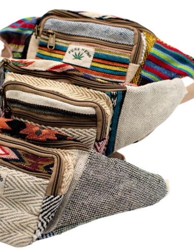 BRÑ0012 - Handmade hemp fanny pack with...