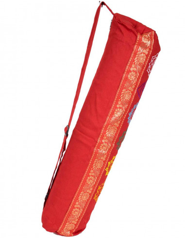 Red Cotton Yoga Mat Bag | Kimago