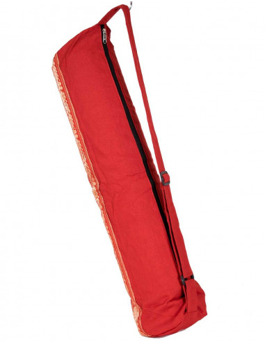 Red Cotton Yoga Mat Bag | Kimago