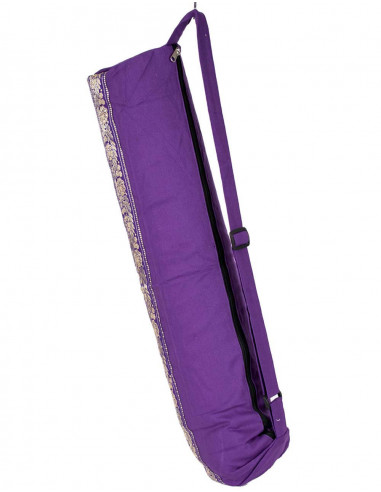 Purple Cotton Yoga Mat Bag | Kimago