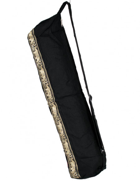 Black Cotton Yoga Mat Bag | Kimago