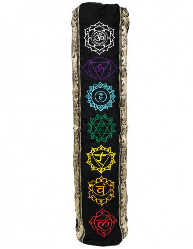 Black Cotton Yoga Mat Bag | Kimago