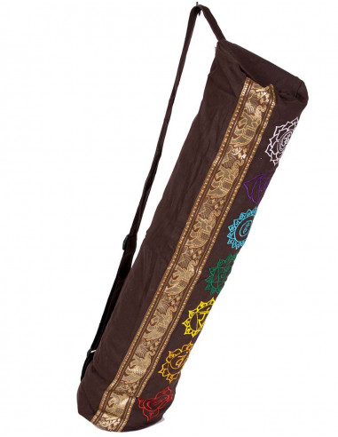 Brown Cotton Yoga Mat Bag | Kimago
