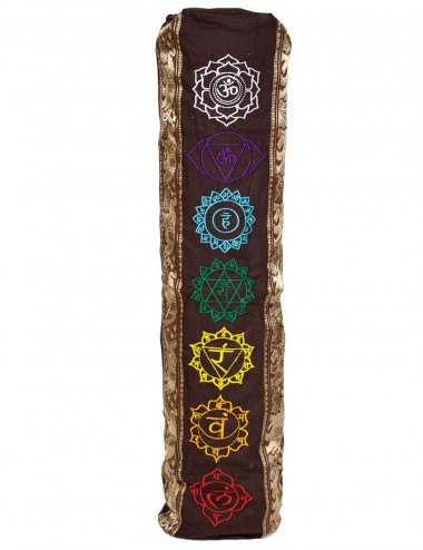 Brown Cotton Yoga Mat Bag | Kimago