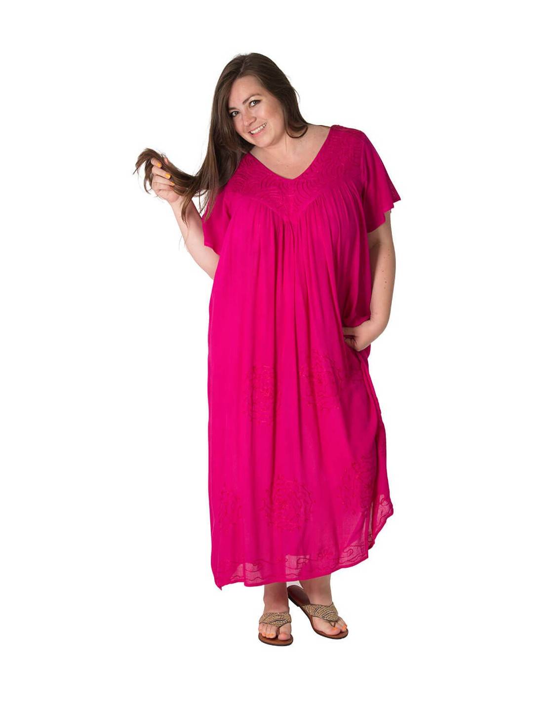 Vestidos de longitud completa con cuello alto y abertura Trébol Tallas Grandes main image 1