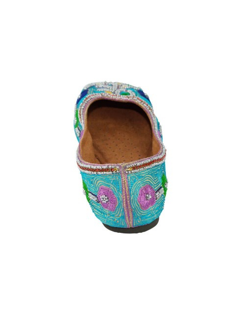 Light blue ballerina with embroidery and stones