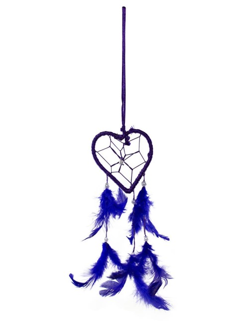 Dream-catcher- feathers-heart-blue
