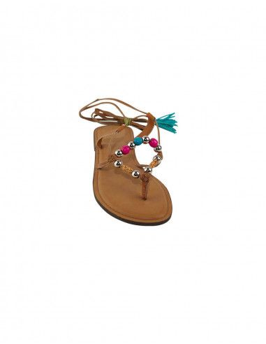 Greek hippie sandal with balls