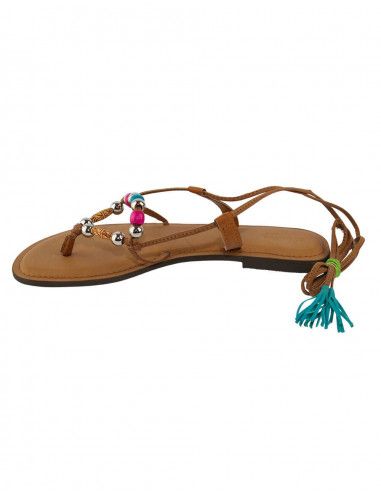 Greek hippie sandal with balls